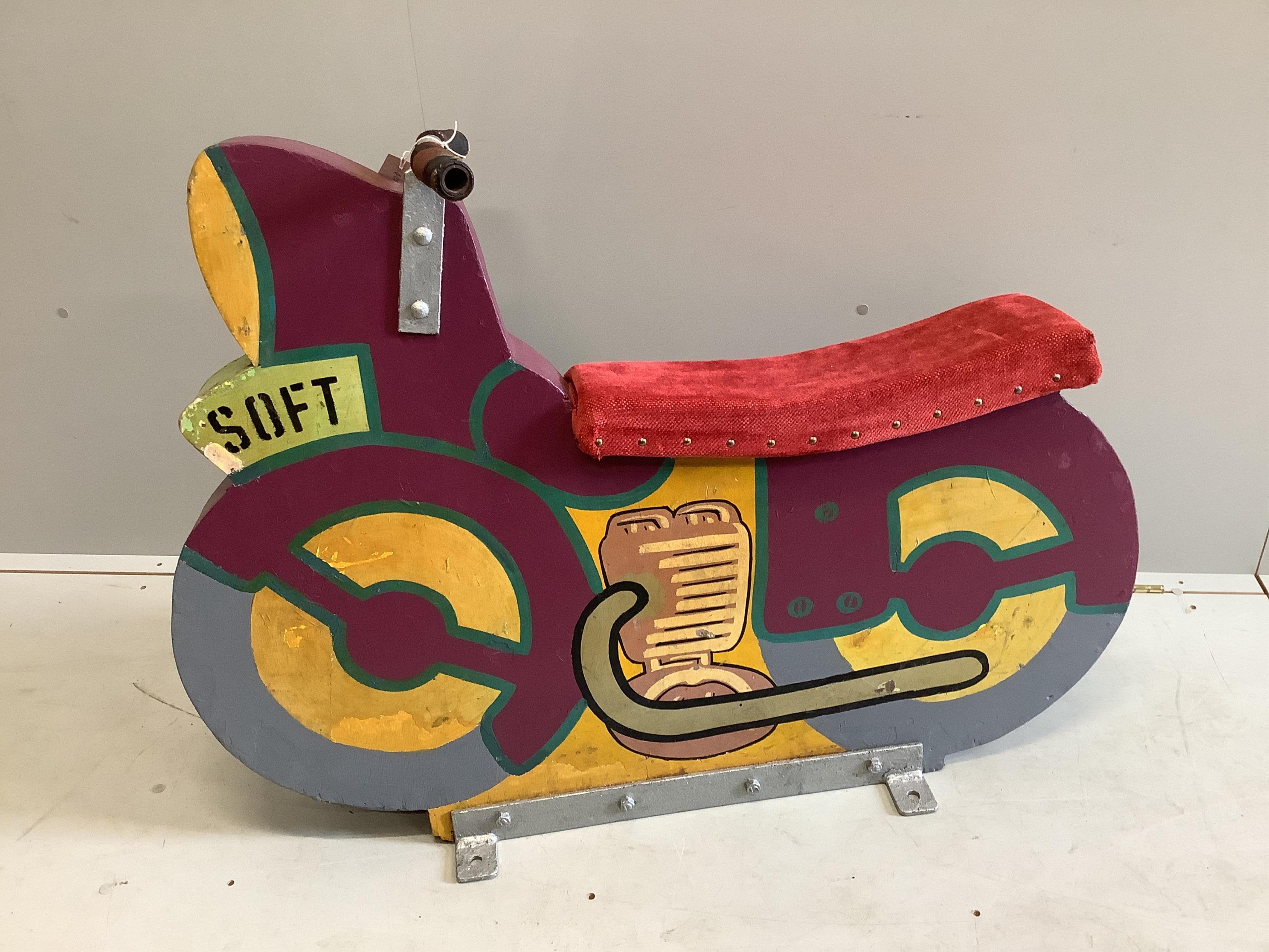 A mid 20th century carved painted wood fairground 